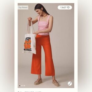 Maeve Anthropologie “The Colette Cropped Wide-Leg Pants